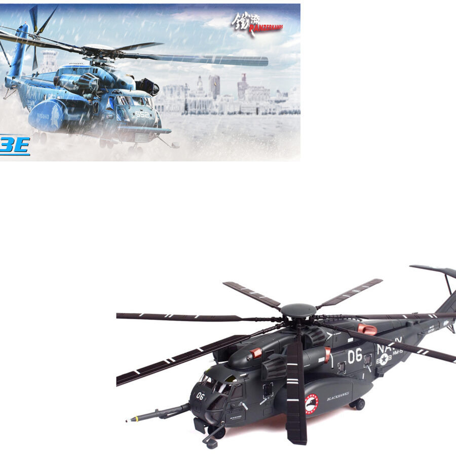 Sikorsky MH-53E Sea Dragon Helicopter "United States Navy Blackhawks Tail Number 06" Dark Gray 1/72 Diecast Model by Panzerkampf Automotive