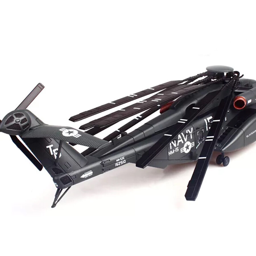 Sikorsky MH-53E Sea Dragon Helicopter "United States Navy Blackhawks Tail Number 15" Dark Gray 1/72 Diecast Model by Panzerkampf Automotive