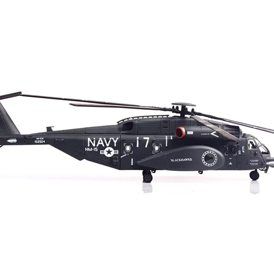 Sikorsky MH-53E Sea Dragon Helicopter "United States Navy Blackhawks Tail Number 17" Dark Gray 1/72 Diecast Model by Panzerkampf Automotive