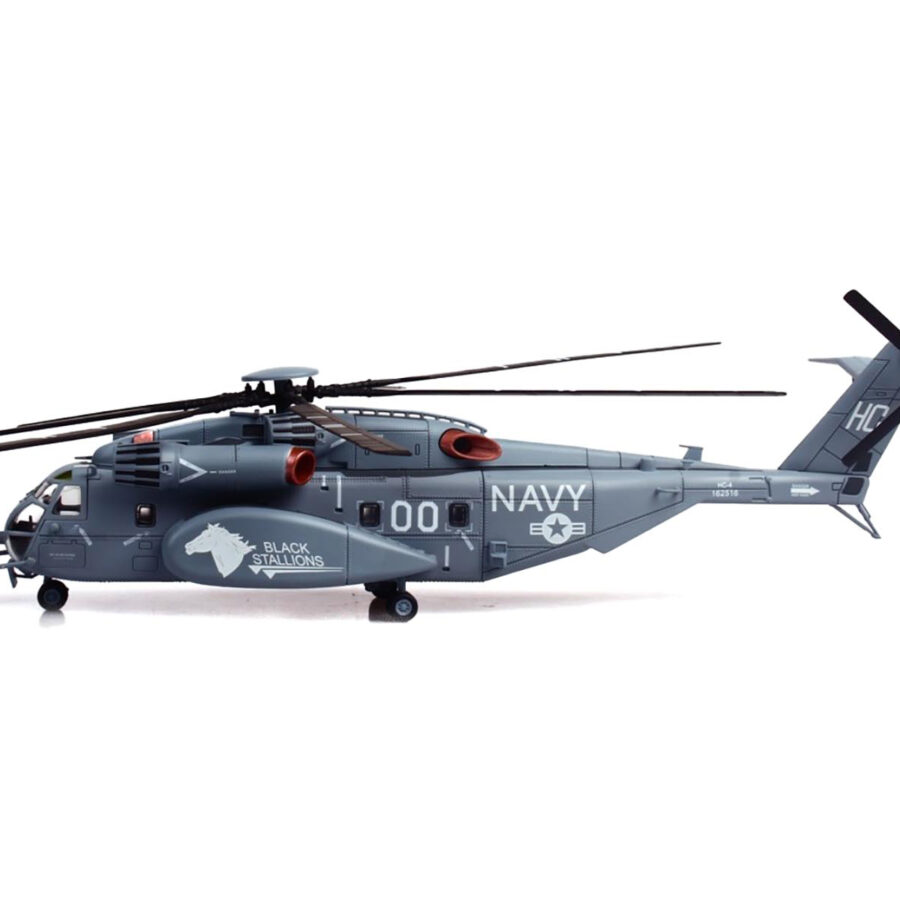 Sikorsky MH-53E Sea Dragon Helicopter "United States Navy Black Stallions Tail Number 00" Light Gray 1/72 Diecast Model by Panzerkampf Automotive