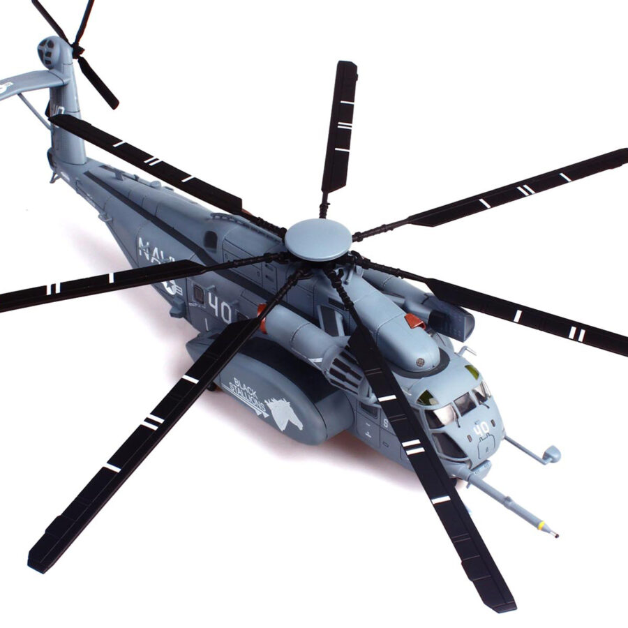 Sikorsky MH-53E Sea Dragon Helicopter "United States Navy Black Stallions Tail Number 40" Light Gray 1/72 Diecast Model by Panzerkampf Automotive