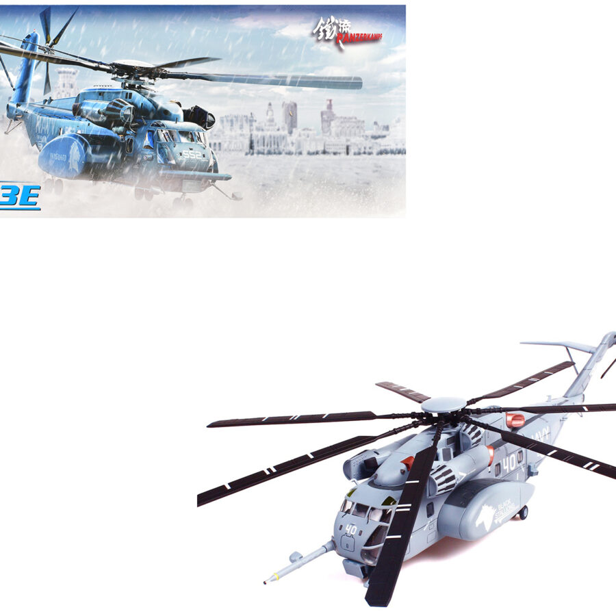 Sikorsky MH-53E Sea Dragon Helicopter "United States Navy Black Stallions Tail Number 40" Light Gray 1/72 Diecast Model by Panzerkampf Automotive