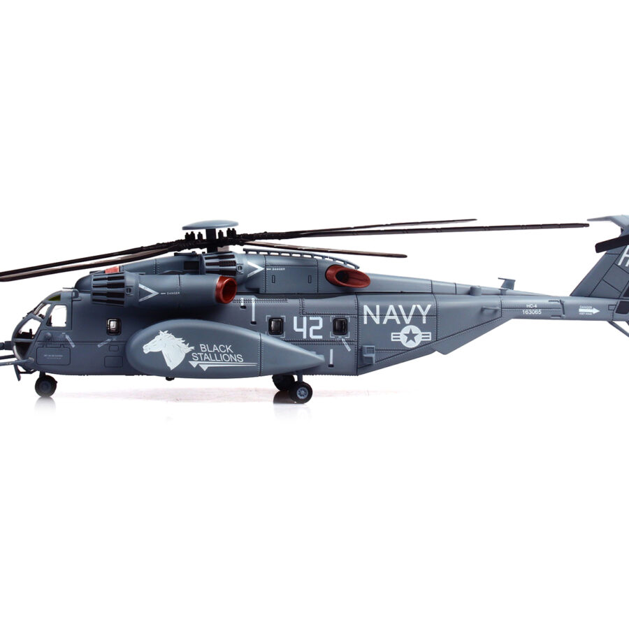 Sikorsky MH-53E Sea Dragon Helicopter "United States Navy Black Stallions Tail Number 42" Light Gray 1/72 Diecast Model by Panzerkampf Automotive