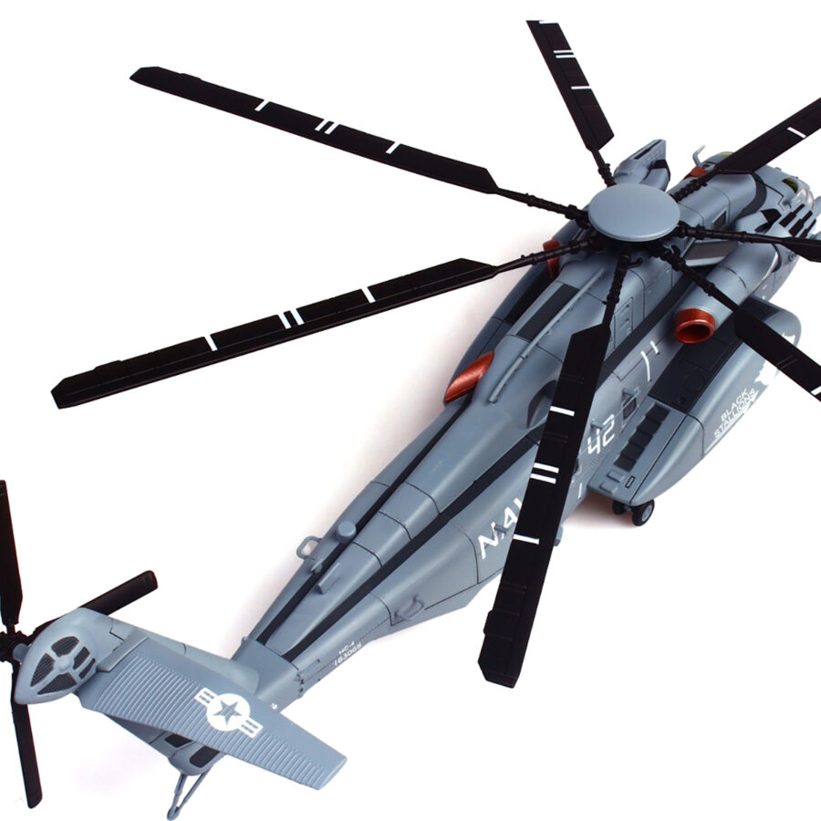 Sikorsky MH-53E Sea Dragon Helicopter "United States Navy Black Stallions Tail Number 42" Light Gray 1/72 Diecast Model by Panzerkampf Automotive