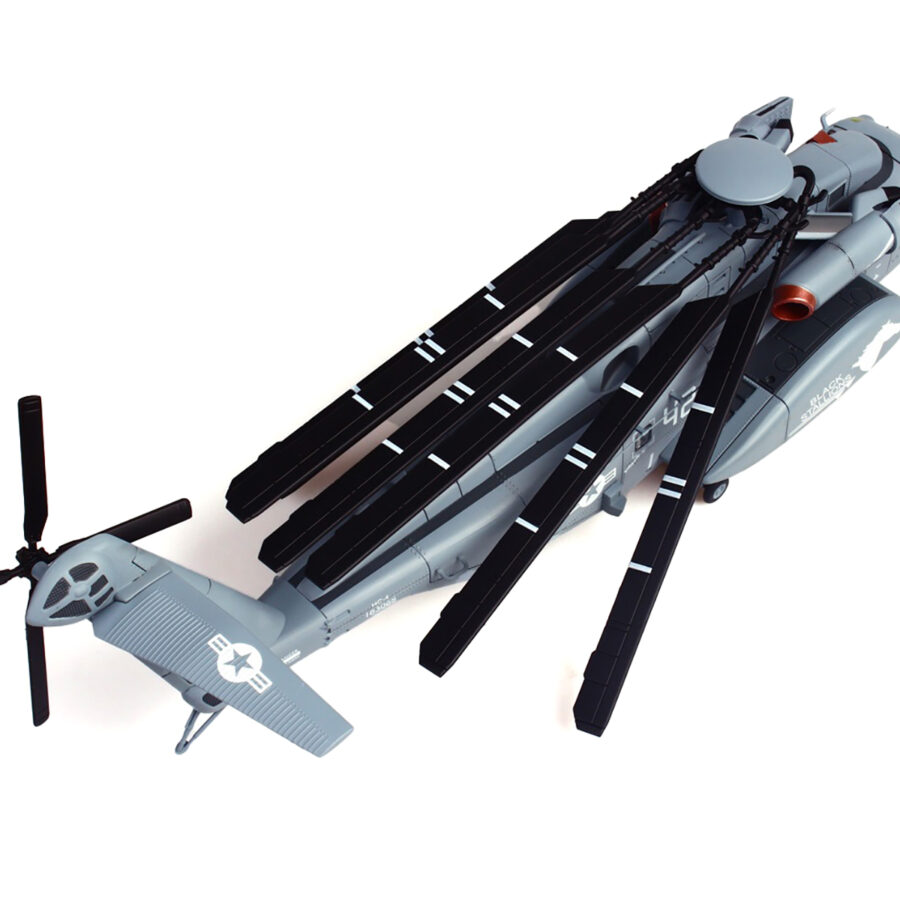 Sikorsky MH-53E Sea Dragon Helicopter "United States Navy Black Stallions Tail Number 42" Light Gray 1/72 Diecast Model by Panzerkampf Automotive