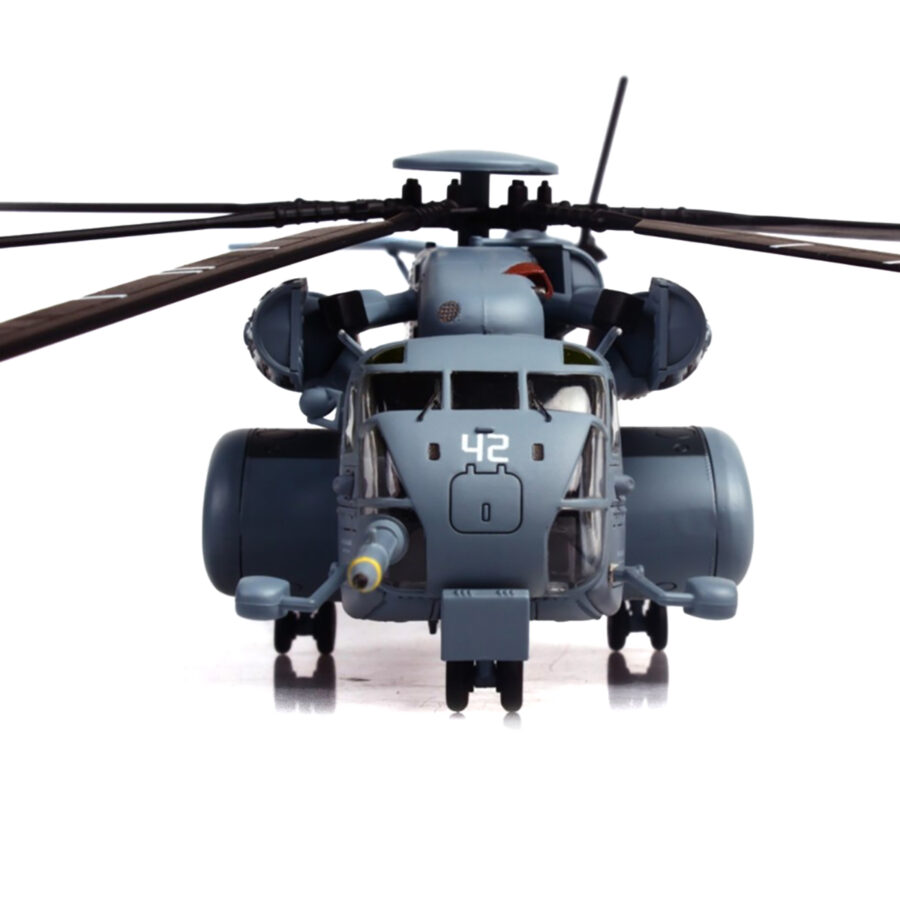 Sikorsky MH-53E Sea Dragon Helicopter "United States Navy Black Stallions Tail Number 42" Light Gray 1/72 Diecast Model by Panzerkampf Automotive