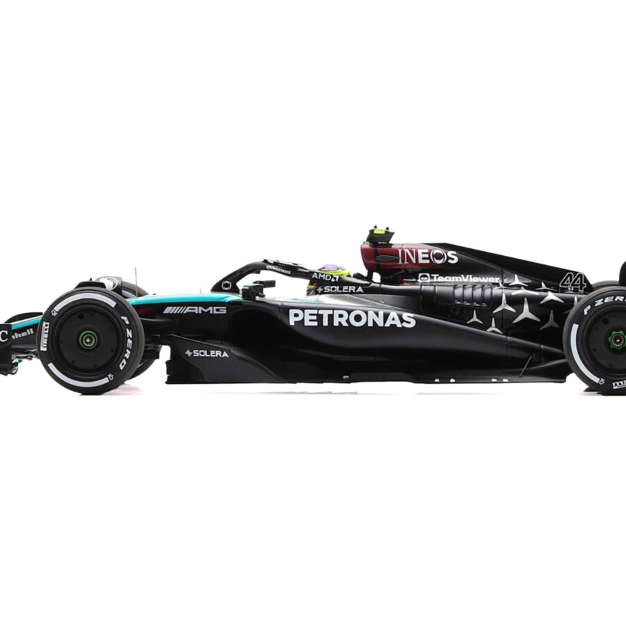 Mercedes-AMG F1 W15 E Performance #44 Lewis Hamilton "Petronas" Formula One F1 "Bahrain GP" (2024) with Acrylic Display Case 1/18 Model Car by Spark Automotive