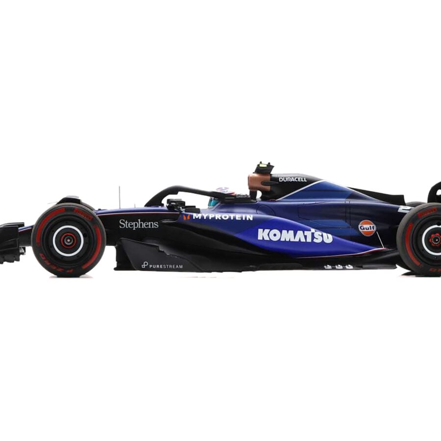 Williams FW46 #2 Logan Sargeant "Williams Racing" Formula One F1 "Bahrain GP" (2024) with Acrylic Display Case 1/18 Model Car by Spark from the Bahrain GP - Sakhir Track Art store collection.