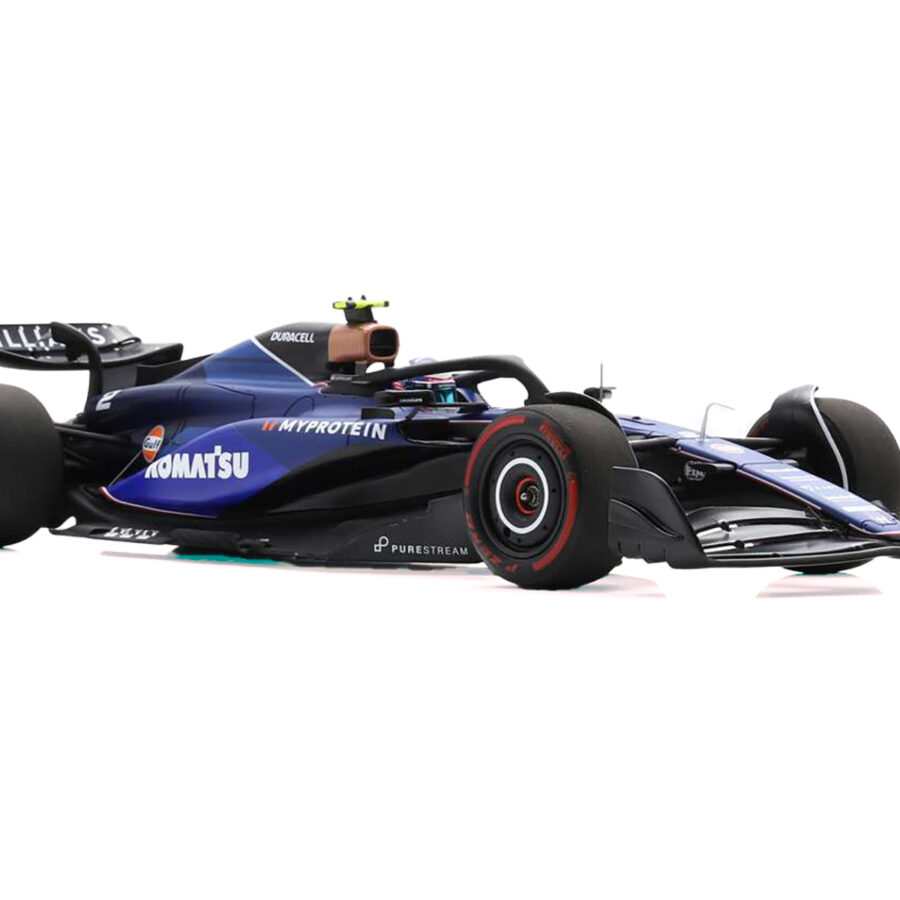 Williams FW46 #2 Logan Sargeant "Williams Racing" Formula One F1 "Bahrain GP" (2024) with Acrylic Display Case 1/18 Model Car by Spark from the Bahrain GP - Sakhir Track Art store collection.