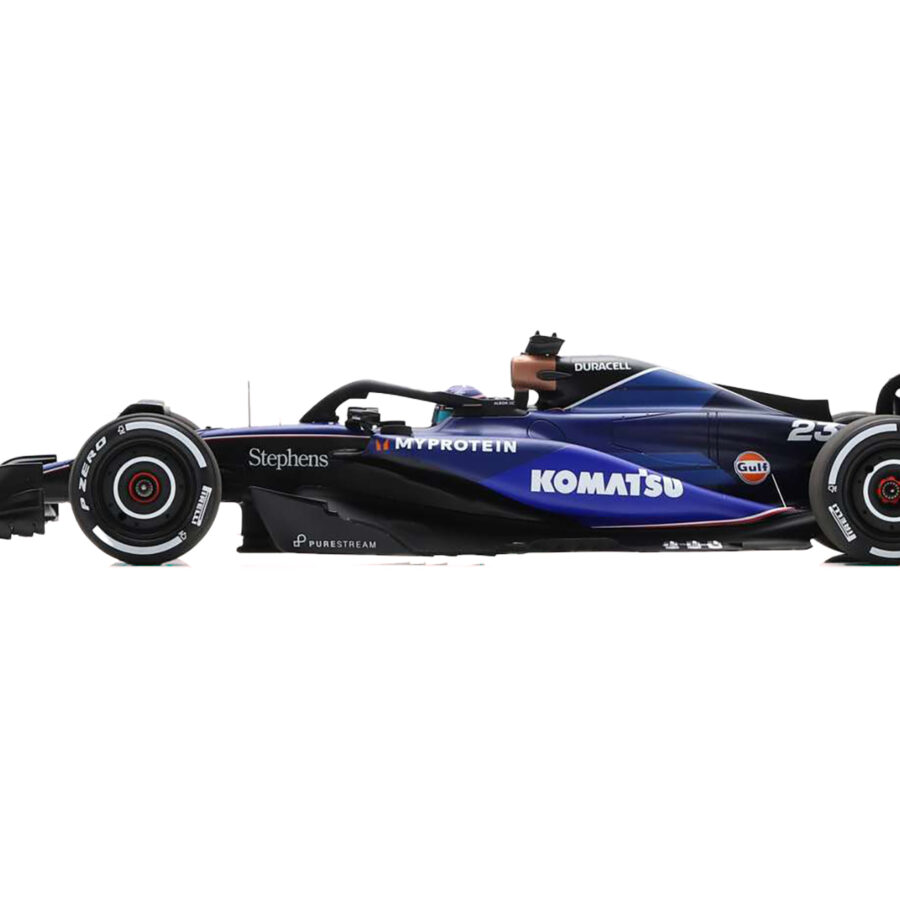 Williams FW46 #23 Alex Albon "Williams Racing" Formula One F1 "Bahrain GP" (2024) with Acrylic Display Case 1/18 Model Car by Spark Automotive