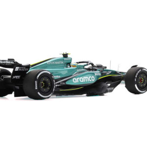 Aston Martin AMR24 #14 Fernando Alonso "Aramco" Formula One F1 "Saudi Arabian GP" (2024) with Acrylic Display Case 1/18 Model Car by Spark from the Formula 1 Memorabilia store collection.