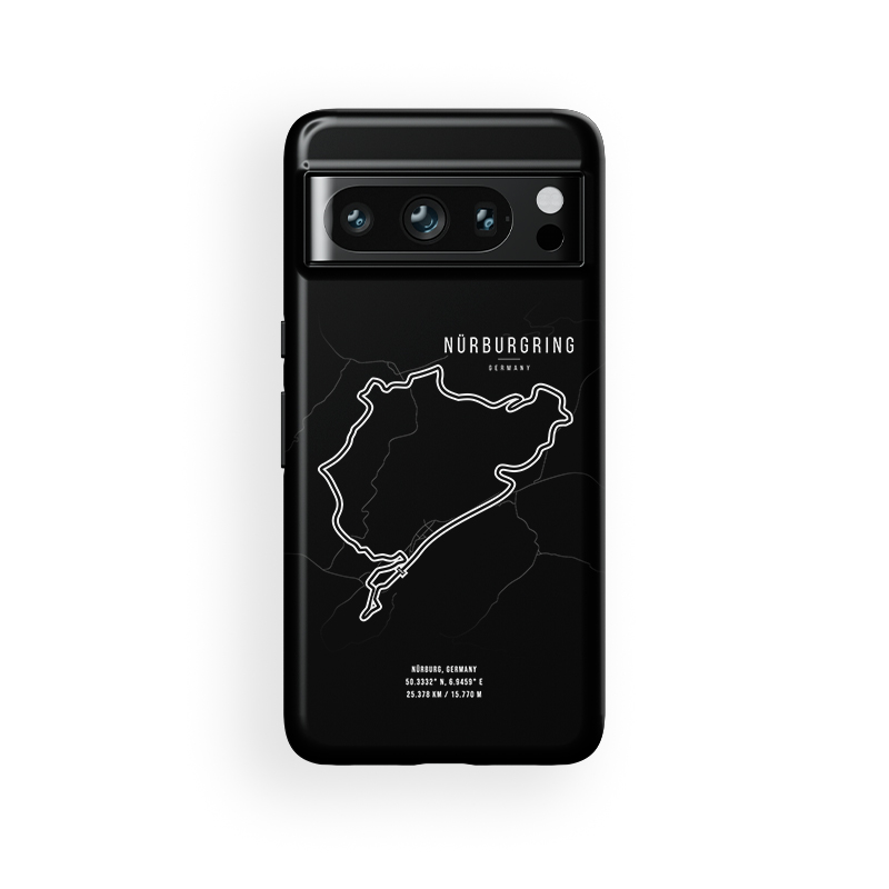 Nurburgring F1 Track Map Black iPhone Case – Feel the Speed of the Green Hell Automotive