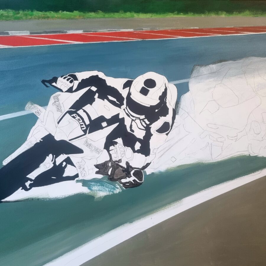Clash Of The Titans. Glenn Irwin and Davey Todd NW200 Limited Edition print. Ducati MotoGP Team