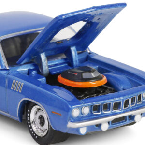 1971 Plymouth Barracuda 440 6bbl B5 Blue Metallic "Barracuda 60th Anniversary" "Anniversary Collection" Series 17 1/64 Diecast Model Car by Greenlight  by Diecast Mania