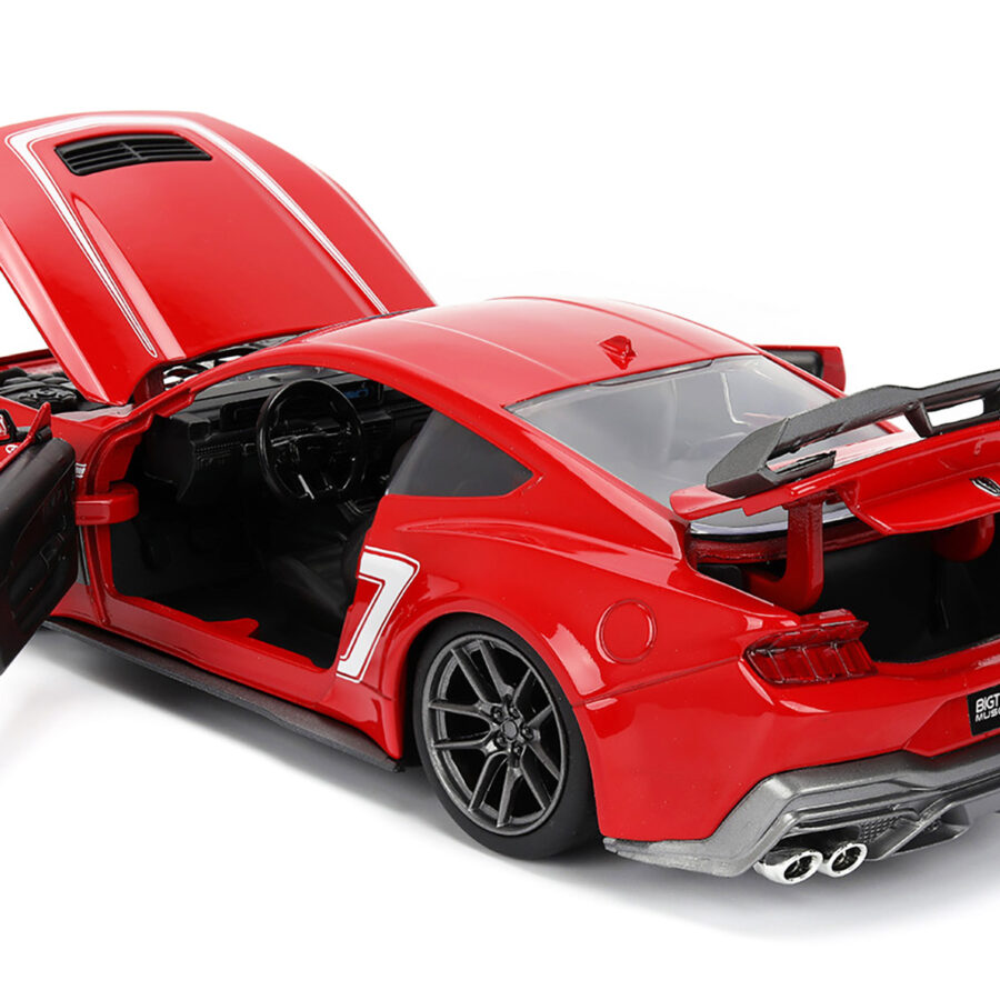 2024 Ford Mustang Dark Horse #65 Red with White Graphics "Bigtime Muscle" Series 1/24 Diecast Model Car by Jada Automotive