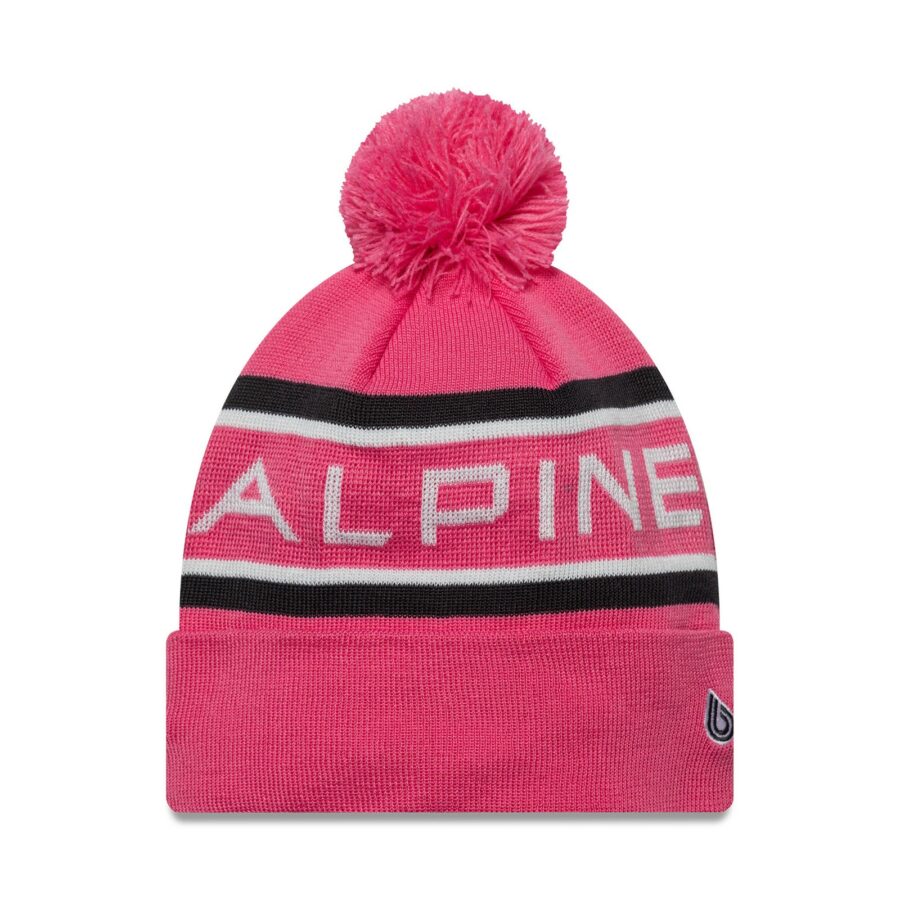 2025 Alpine Racing Team Pink Cuff Knit Beanie from the F1 Caps store collection.