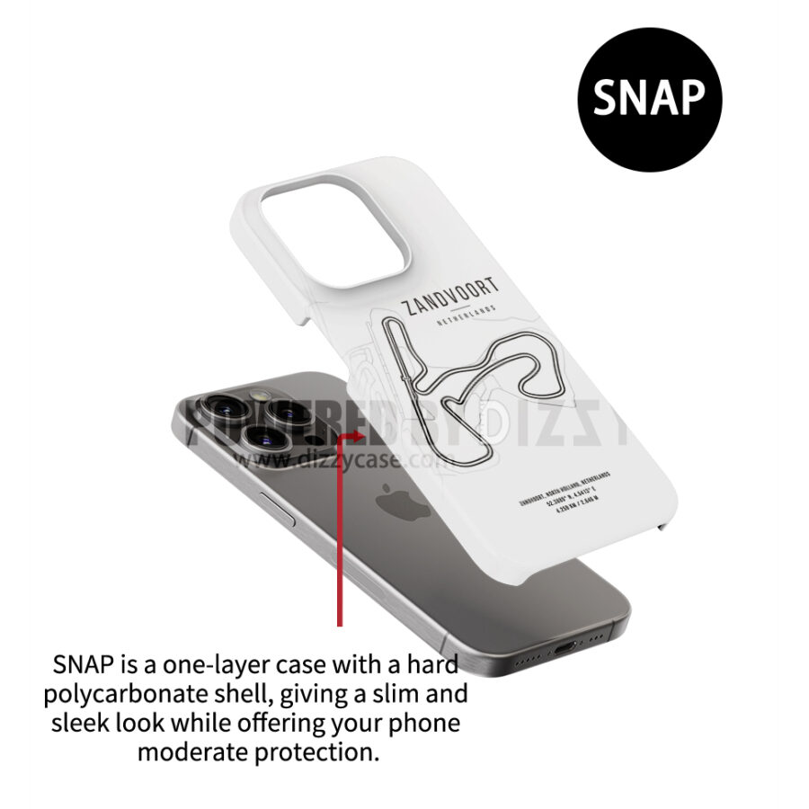 Zandvoort F1 Track Map Phone Case – A Tribute to the Historic Dutch Grand Prix Automotive