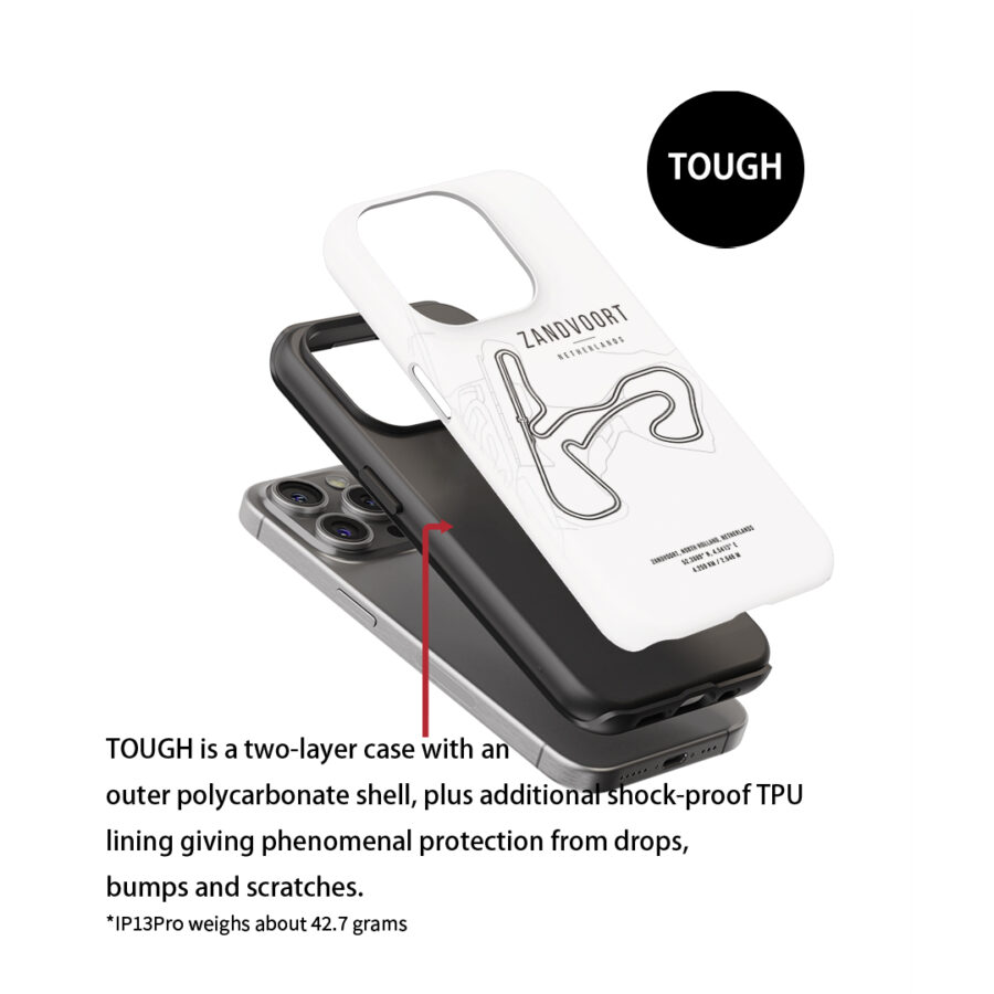 Zandvoort F1 Track Map Phone Case – A Tribute to the Historic Dutch Grand Prix Automotive