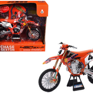 KTM 450 SX-F Motorcycle #4 Chase Sexton "Red Bull KTM Factory Racing" 1/12 Diecast Model by New Ray  by Diecast Mania