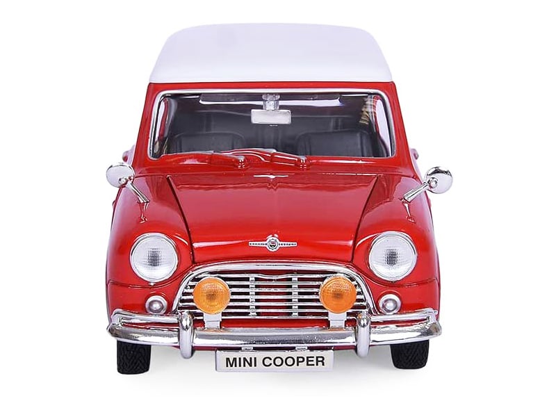 1961-1967 Morris Mini Cooper Red with White Top "Timeless Legends" 1/18 Diecast Model Car by Motormax Automotive