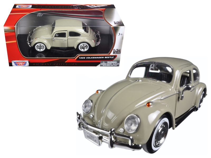 1966 Volkswagen Beetle Beige 1/24 Diecast Model Car by Motormax Automotive