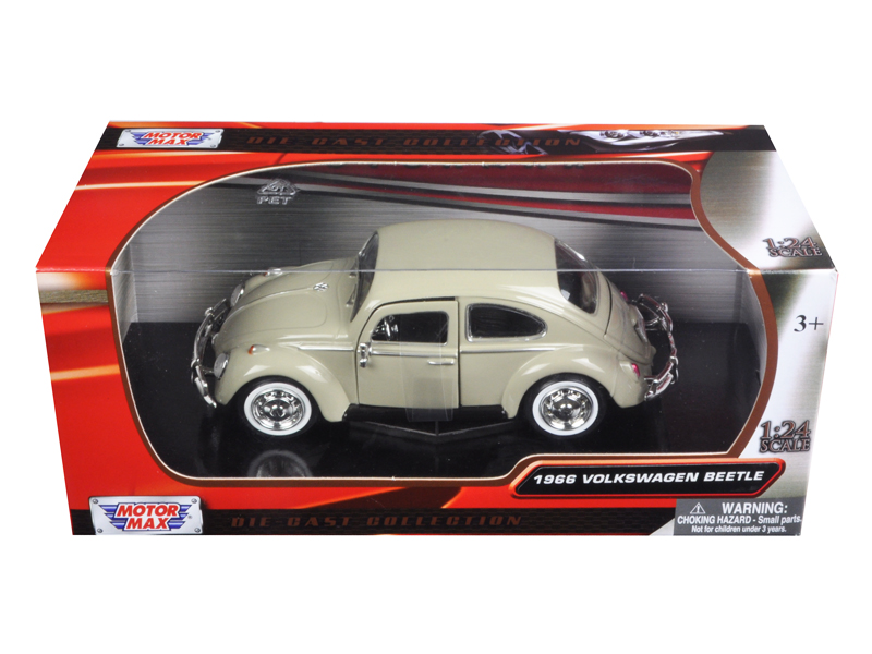1966 Volkswagen Beetle Beige 1/24 Diecast Model Car by Motormax Automotive