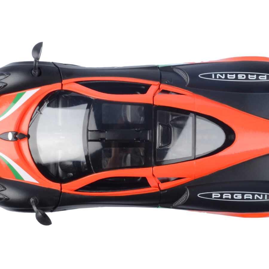 Pagani Huayra #23 Orange and Black with Stripes "GT Racing" Series 1/24 Diecast Model Car by Motormax Automotive