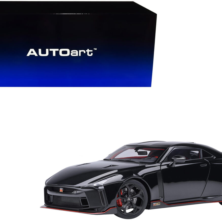 Nissan GT-R50 By ItalDesign Black and Matt Black 1/18 Model Car by Autoart Automotive