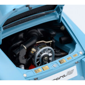 Porsche 911 Carrera 2.7 RS Gulf Blue with Black Stripes and Wheels 1/18 Model Car by Autoart  by Diecast Mania