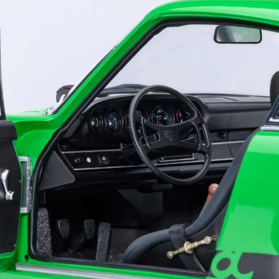 Porsche 911 Carrera 2.7 RS Viper Green with Black Stripes and Wheels 1/18 Model Car by Autoart Automotive