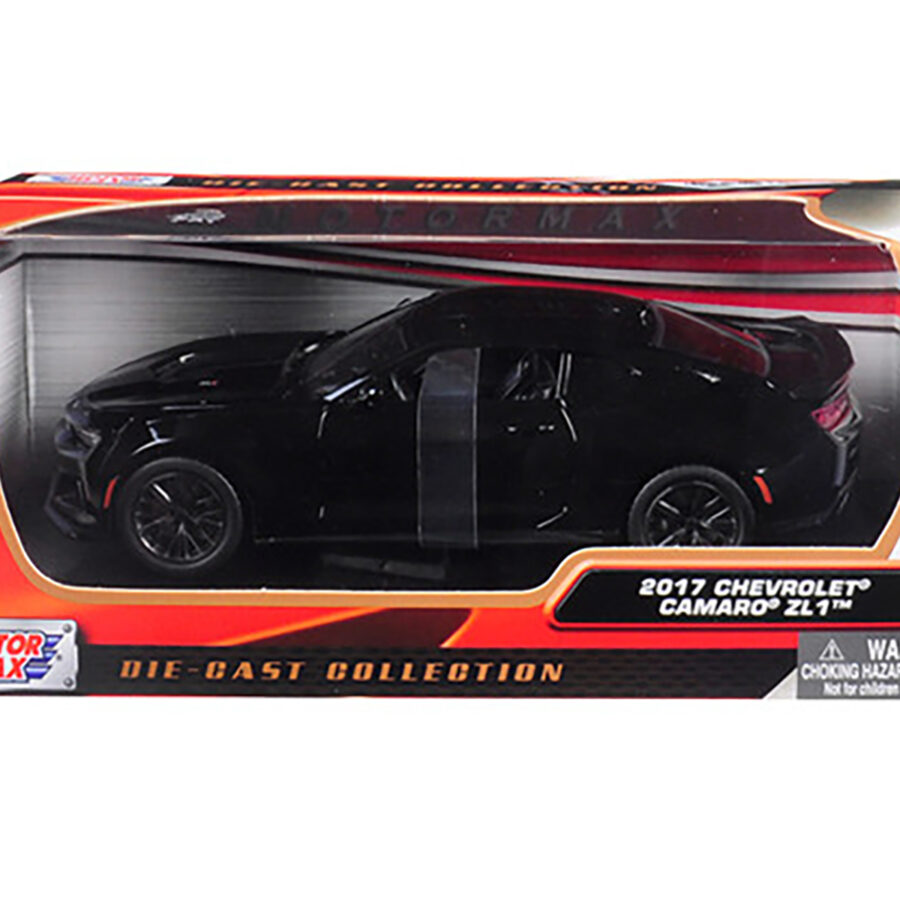 2017 Chevrolet Camaro ZL1 Black 1/24 Diecast Model Car by Motormax Automotive