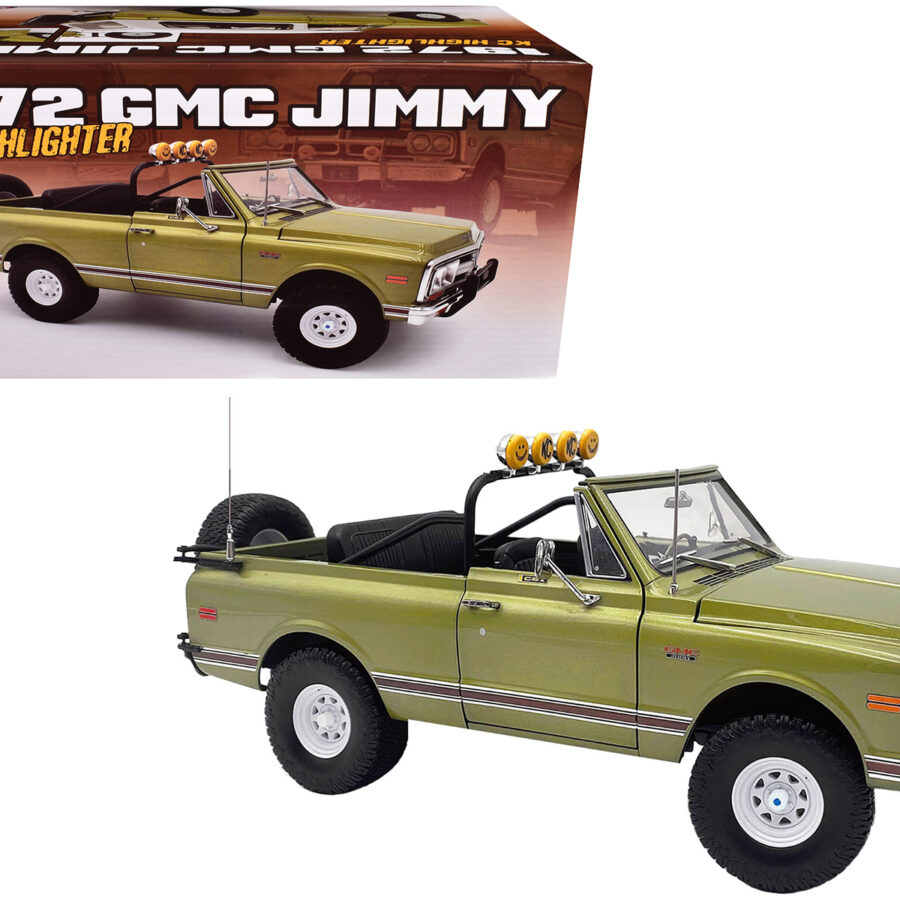 1972 GMC Jimmy Olive Metallic with White Top "KC Highlighter" Limited Edition to 300 pieces Worldwide 1/18 Diecast Model Car by ACME Automotive