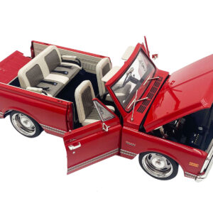 1970 GMC Jimmy Red Metallic with White Top "Slammed Custom" Limited Edition to 402 pieces Worldwide 1/18 Diecast Model Car by ACME Sports Car Racing Gifts by Diecast Mania