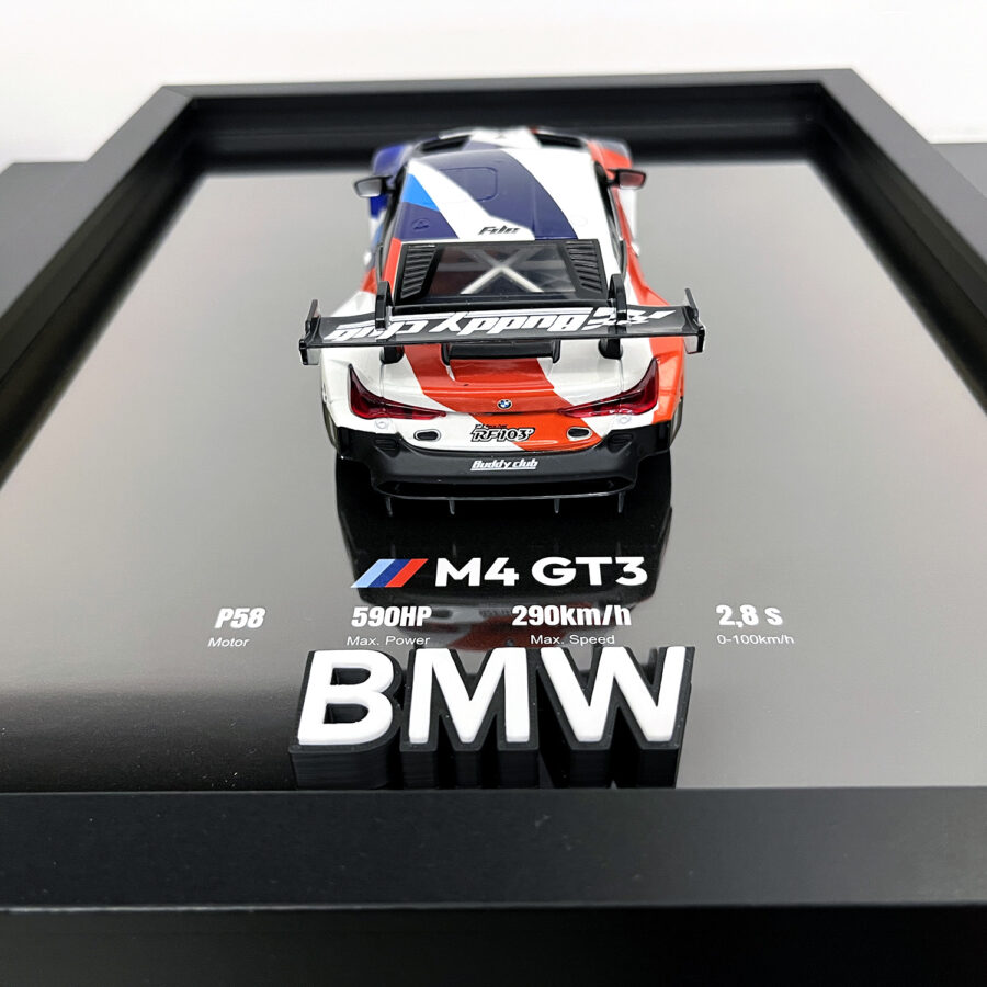 BMW M4 GT3 No.91 1:24 Handmade Framed Artwork Automotive
