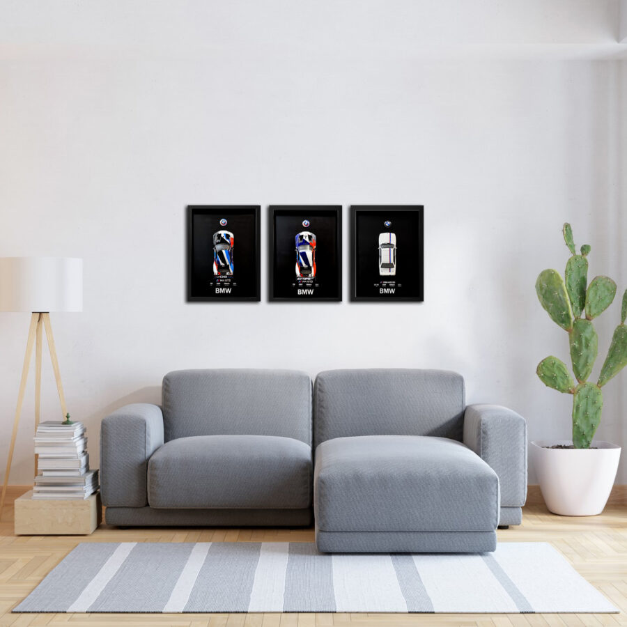 BMW M4 GT3 No.91 1:24 Handmade Framed Artwork Automotive