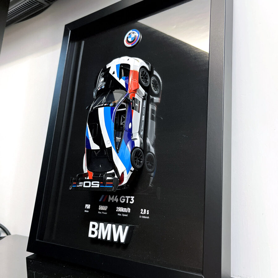 BMW M4 GT3 1:24 Handmade Framed Artwork Automotive