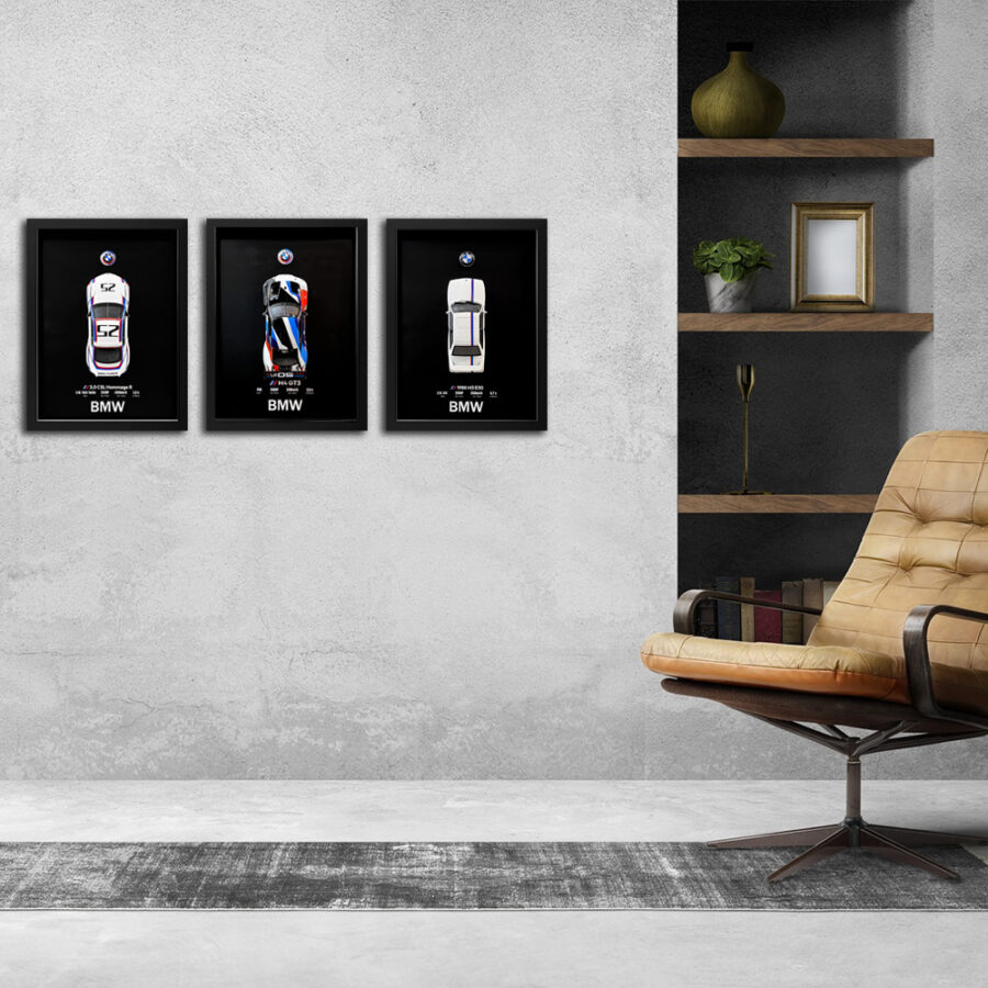 BMW M4 GT3 1:24 Handmade Framed Artwork Automotive