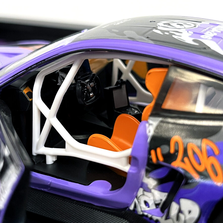 BMW M4 GT3 WASA Graffiti Purple Edition 1:24 Handmade Framed Artwork Automotive