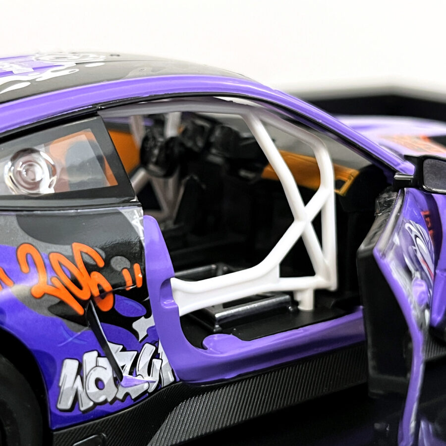BMW M4 GT3 WASA Graffiti Purple Edition 1:24 Handmade Framed Artwork Automotive