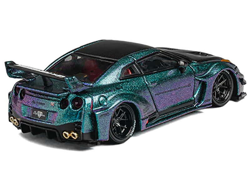Nissan 35GT-RR "LB-Silhouette Works GT" RHD (Right Hand Drive) Magic Purple Metallic with Extra Wheels 1/64 Diecast Model Car by CM Model Automotive