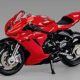 2022 MV Agusta F3 Rosso Motorcycle Red with Figure 1/64 Diecast Model by CM Model