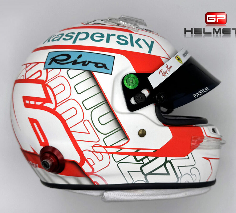 Charles Leclerc 2021 Replica helmet - Monza GP Ferrari F1 Charles Leclerc