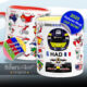 Isack Hadjar's 2025 Formula 1 Helmet and Car High Quality Calendar Mug Isack Hadjar's 2025 Formula 1 Helmet and Car High Quality Calendar Mug