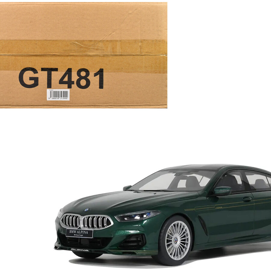 2023 BMW Alpina B8 Gran Coupe Green Metallic 1/18 Model Car by GT Spirit Automotive