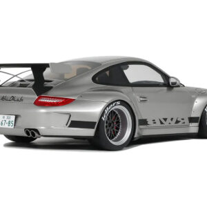 2024 Porsche 911 RWB Abu Silver Metallic with Black Hood 1/18 Model Car by GT Spirit  by Diecast Mania
