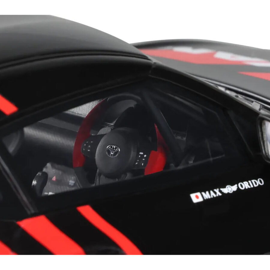 2020 Toyota Supra GR RHD (Right Hand Drive) "Advan" Black and Red 1/18 Model Car by GT Spirit Automotive