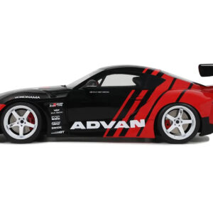 2020 Toyota Supra GR RHD (Right Hand Drive) "Advan" Black and Red 1/18 Model Car by GT Spirit Sports Car Racing Model Cars by Diecast Mania