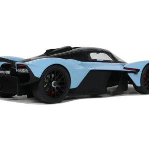2023 Aston Martin Valkyrie Light Blue with Black Top 1/18 Model Car by GT Spirit  by Diecast Mania