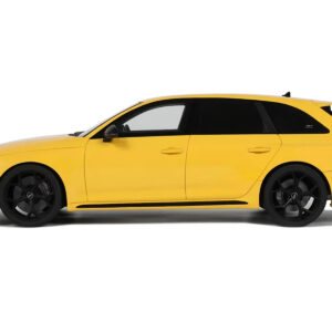 2024 Audi RS 4 "25th Anniversary" Yellow 1/18 Model Car by GT Spirit from the Audi store collection.