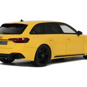 2024 Audi RS 4 "25th Anniversary" Yellow 1/18 Model Car by GT Spirit from the Audi store collection.